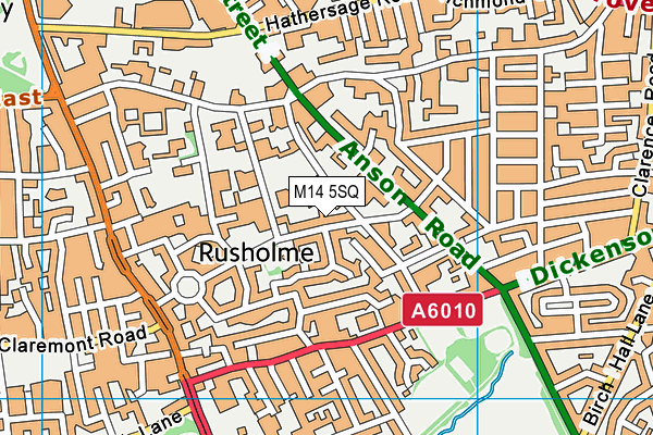 M14 5SQ map - OS VectorMap District (Ordnance Survey)