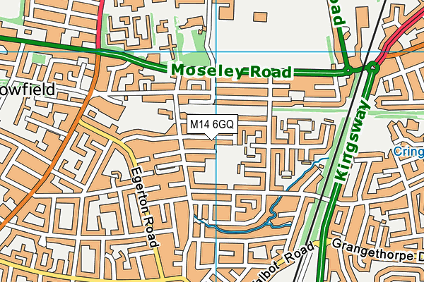 M14 6GQ map - OS VectorMap District (Ordnance Survey)