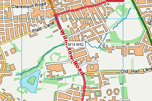 M14 6HQ map - OS VectorMap District (Ordnance Survey)