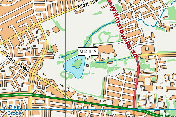 M14 6LA map - OS VectorMap District (Ordnance Survey)