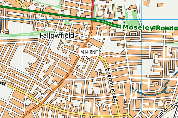 M14 6NF map - OS VectorMap District (Ordnance Survey)