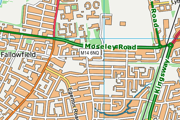 M14 6NQ map - OS VectorMap District (Ordnance Survey)