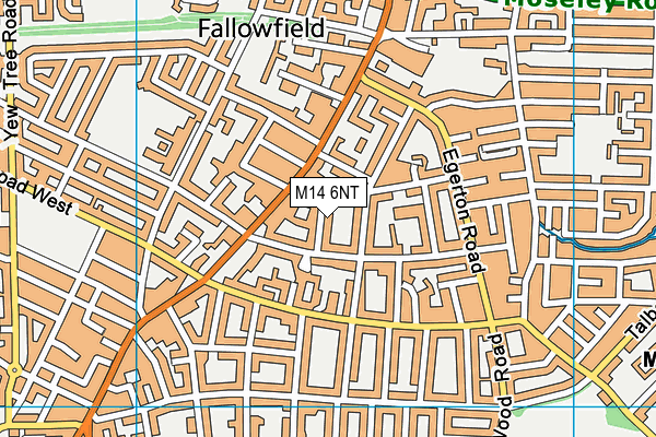 M14 6NT map - OS VectorMap District (Ordnance Survey)