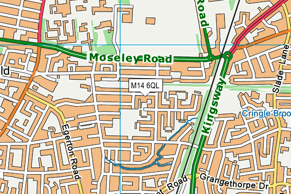 M14 6QL map - OS VectorMap District (Ordnance Survey)