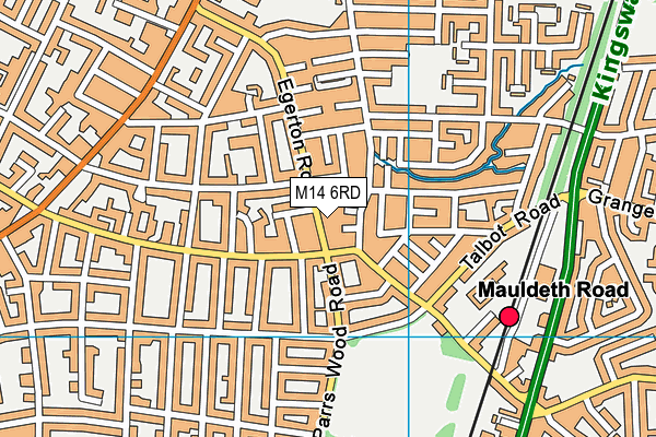 M14 6RD map - OS VectorMap District (Ordnance Survey)