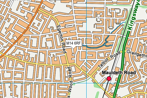 M14 6RF map - OS VectorMap District (Ordnance Survey)