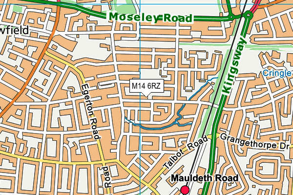Kingswood Park map (M14 6RZ) - OS VectorMap District (Ordnance Survey)