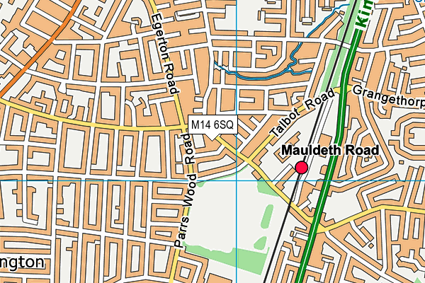 M14 6SQ map - OS VectorMap District (Ordnance Survey)