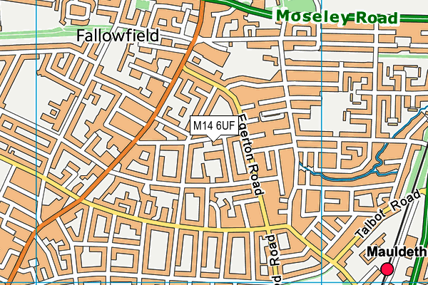 M14 6UF map - OS VectorMap District (Ordnance Survey)