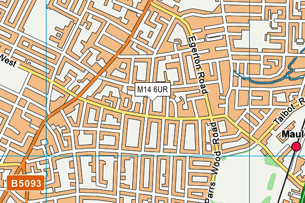 M14 6UR map - OS VectorMap District (Ordnance Survey)