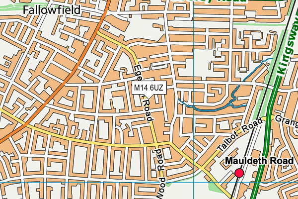 M14 6UZ map - OS VectorMap District (Ordnance Survey)