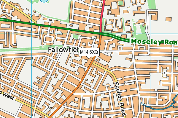 M14 6XQ map - OS VectorMap District (Ordnance Survey)