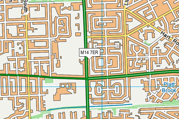M14 7ER map - OS VectorMap District (Ordnance Survey)