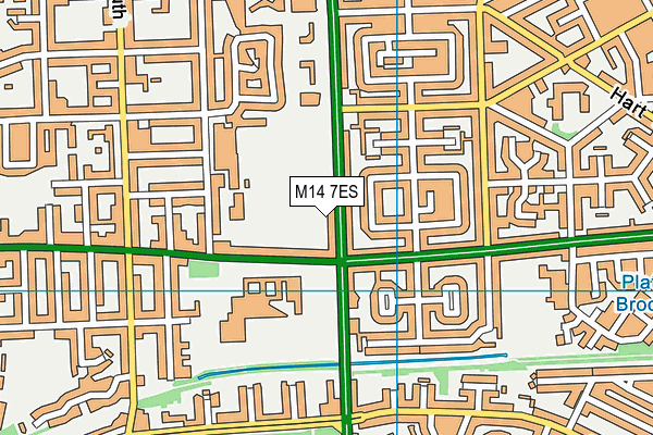 M14 7ES map - OS VectorMap District (Ordnance Survey)