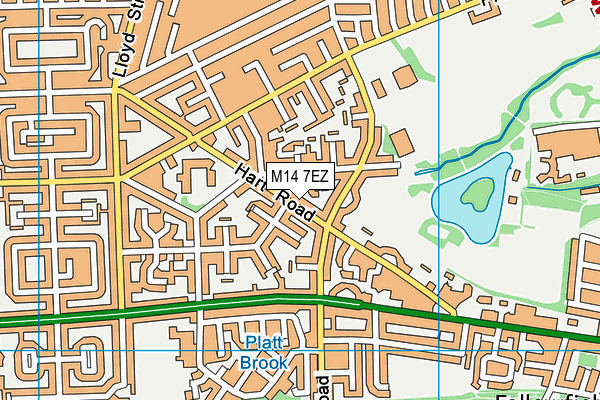 M14 7EZ map - OS VectorMap District (Ordnance Survey)