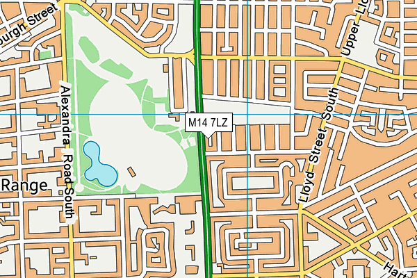 M14 7LZ map - OS VectorMap District (Ordnance Survey)