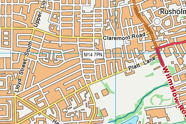 Heald Place Primary School map (M14 7PN) - OS VectorMap District (Ordnance Survey)
