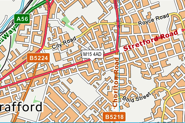 M15 4AD map - OS VectorMap District (Ordnance Survey)