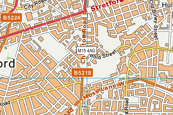 M15 4AG map - OS VectorMap District (Ordnance Survey)