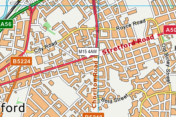 M15 4AW map - OS VectorMap District (Ordnance Survey)