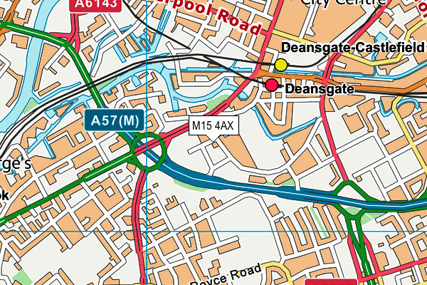 M15 4AX map - OS VectorMap District (Ordnance Survey)