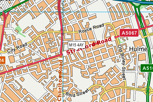 M15 4AY map - OS VectorMap District (Ordnance Survey)