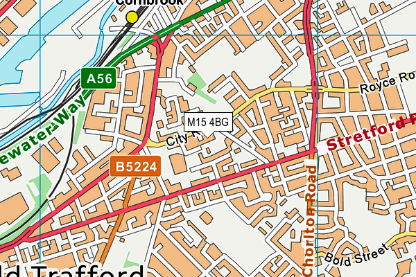 M15 4BG map - OS VectorMap District (Ordnance Survey)