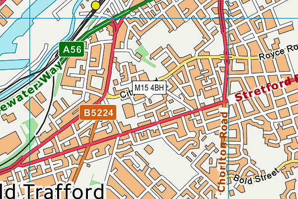 M15 4BH map - OS VectorMap District (Ordnance Survey)