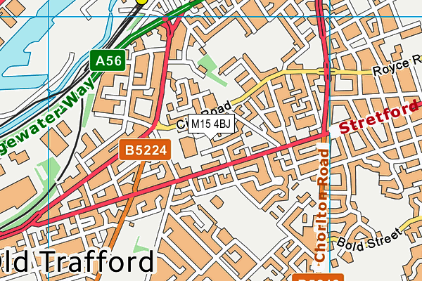 M15 4BJ map - OS VectorMap District (Ordnance Survey)