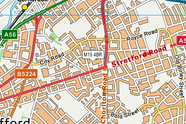 M15 4BR map - OS VectorMap District (Ordnance Survey)