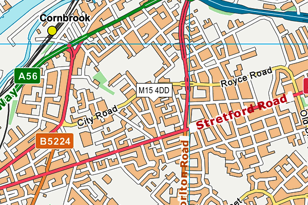 M15 4DD map - OS VectorMap District (Ordnance Survey)