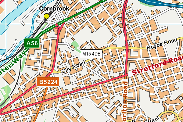 M15 4DE map - OS VectorMap District (Ordnance Survey)