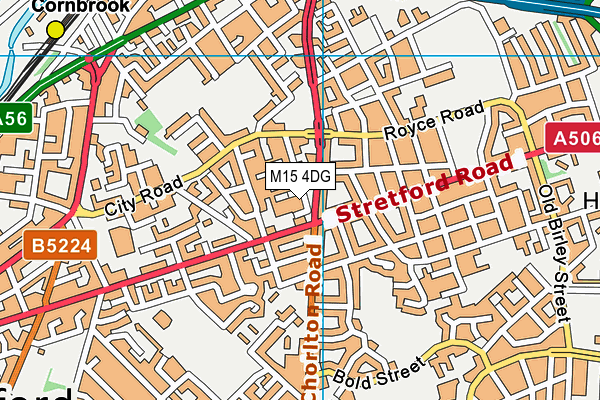 M15 4DG map - OS VectorMap District (Ordnance Survey)