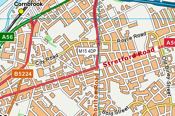 M15 4DP map - OS VectorMap District (Ordnance Survey)