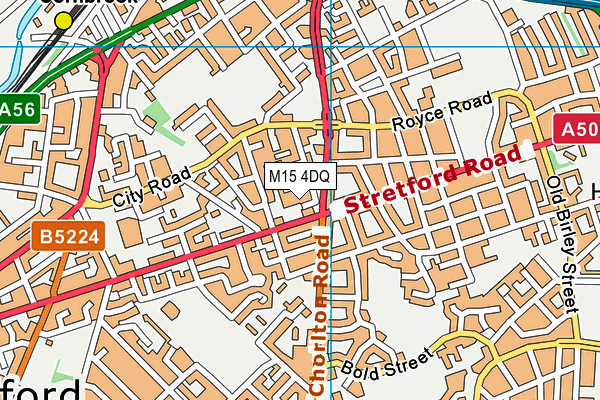 M15 4DQ map - OS VectorMap District (Ordnance Survey)