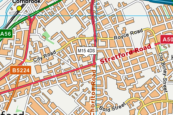 M15 4DS map - OS VectorMap District (Ordnance Survey)