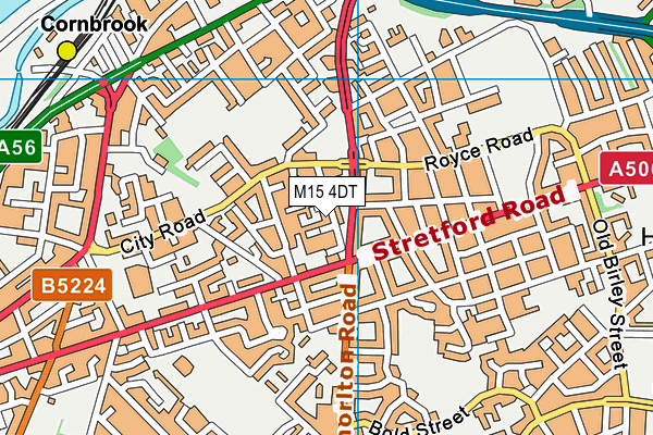 M15 4DT map - OS VectorMap District (Ordnance Survey)