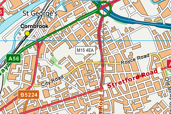 M15 4EA map - OS VectorMap District (Ordnance Survey)