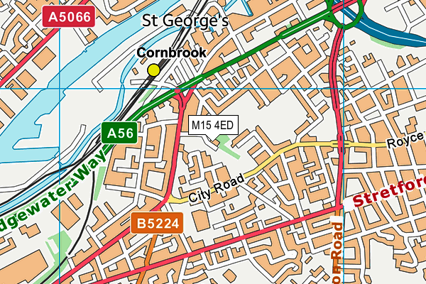 M15 4ED map - OS VectorMap District (Ordnance Survey)