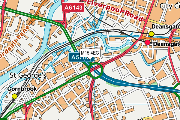 M15 4EG map - OS VectorMap District (Ordnance Survey)