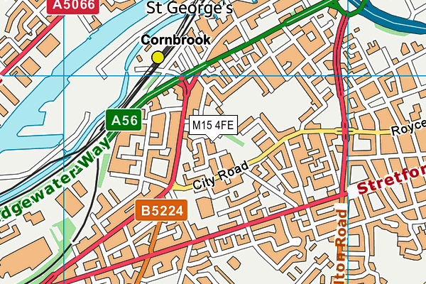 M15 4FE map - OS VectorMap District (Ordnance Survey)