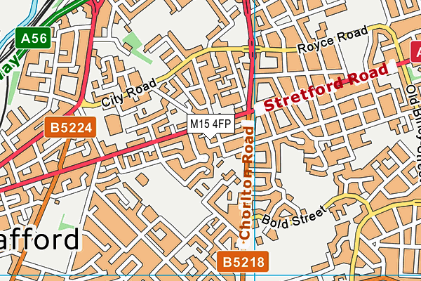 M15 4FP map - OS VectorMap District (Ordnance Survey)