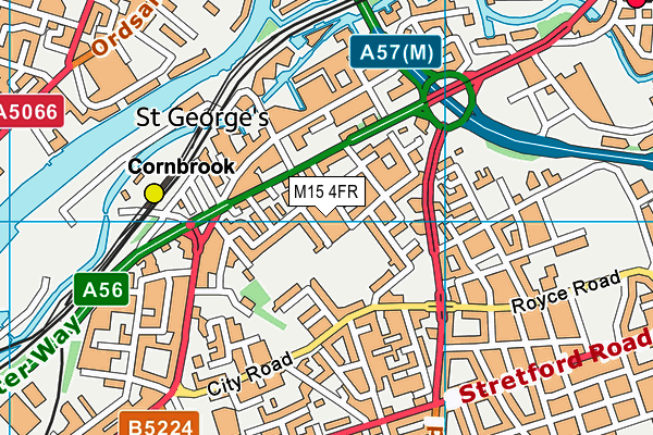 M15 4FR map - OS VectorMap District (Ordnance Survey)