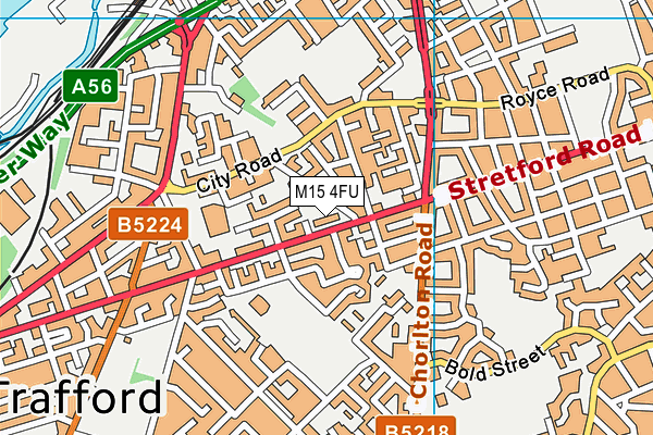 M15 4FU map - OS VectorMap District (Ordnance Survey)