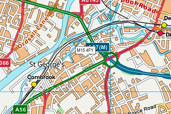 M15 4FY map - OS VectorMap District (Ordnance Survey)