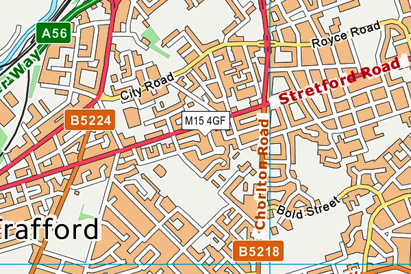 M15 4GF map - OS VectorMap District (Ordnance Survey)