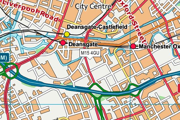 M15 4GU map - OS VectorMap District (Ordnance Survey)