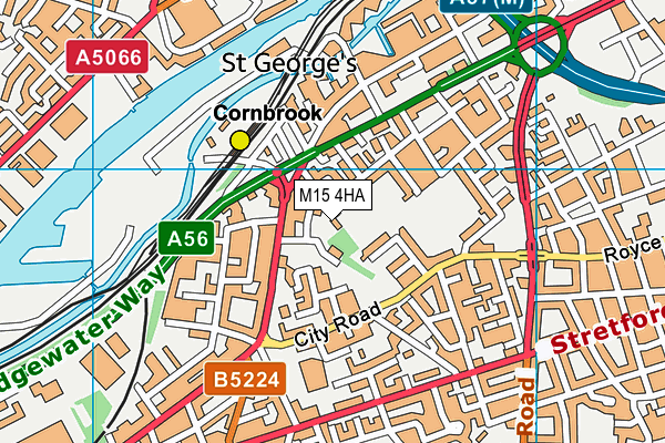 M15 4HA map - OS VectorMap District (Ordnance Survey)