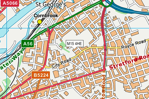 M15 4HE map - OS VectorMap District (Ordnance Survey)