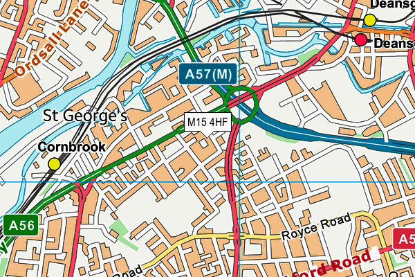 M15 4HF map - OS VectorMap District (Ordnance Survey)